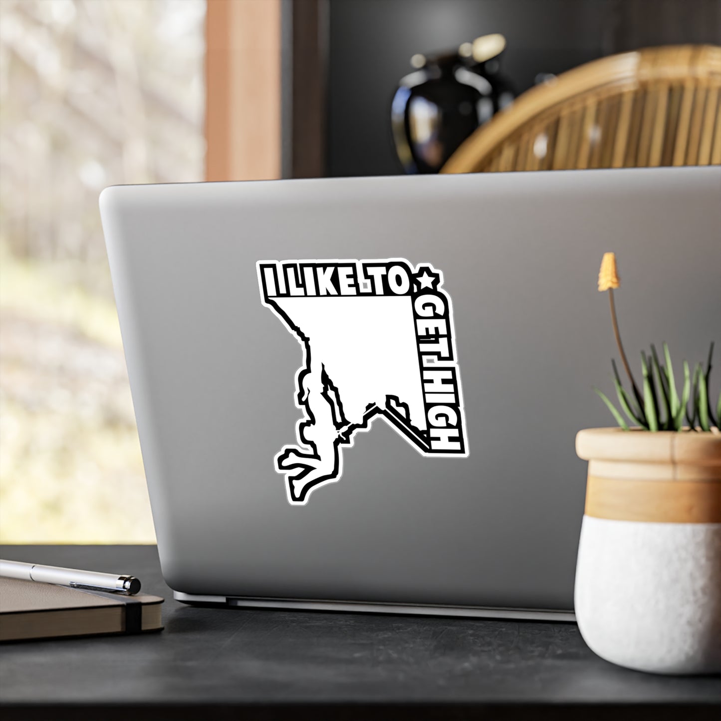 I Like To Get High - Climbing Sticker for Laptop Sticker. Water Bottle Sticker, Vinyl Bouldering Decal - Climbing Gift