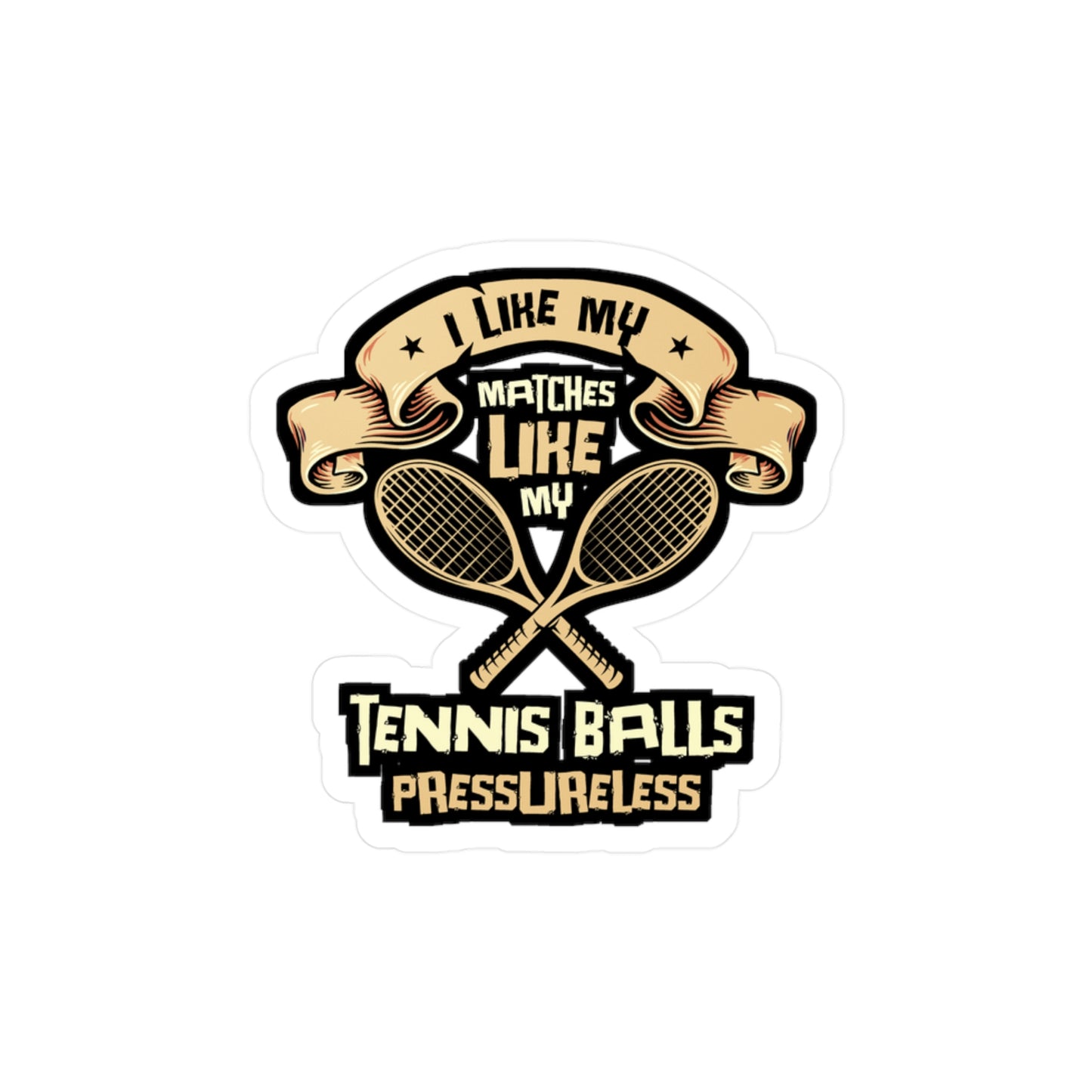 I Like My Matches - Padel Sticker for Laptop Sticker. Water Bottle Sticker, Vinyl Padel court Decal - Padel Gift