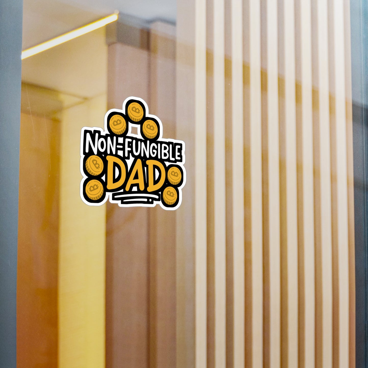 Non-Fungible Dad - Nft Sticker for Car Window Laptop Sticker. Water Bottle Sticker, Vinyl Non-fungible Decal, Token Sticker - Nft Gift