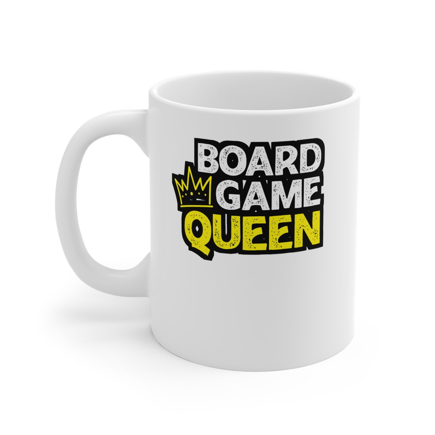 Board Game Queen - Boardgames Mug for Coffee 11oz. Boardgames Cup, White ceramic, Dice Mug, Tabletop Tea Cup - Boardgames Gift