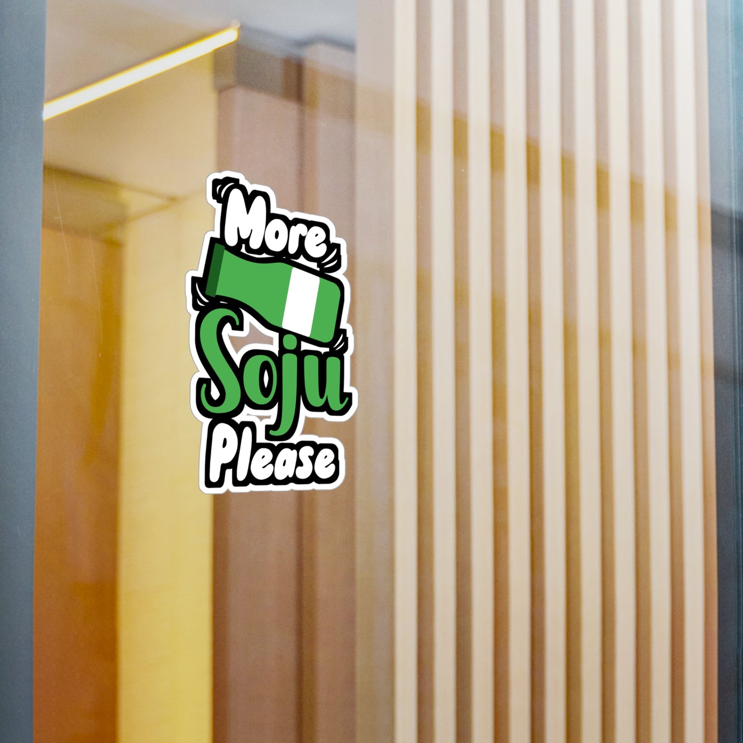 More Soju Please - Chef Sticker for Wall, Laptop, Window, Truck, Car Chef Gift Vinyl Cooking Decal Sticker