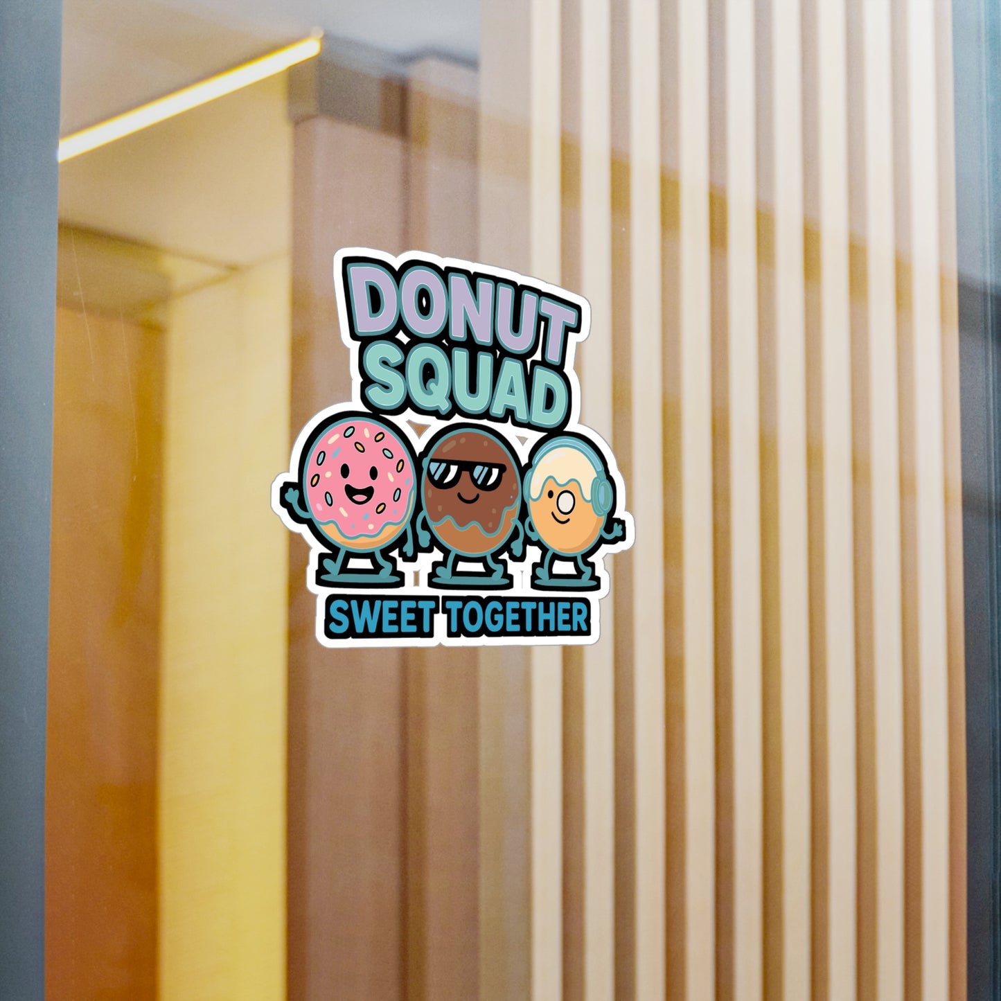 Donut Squad - Donut Sticker for Laptop, Water Bottle, Gift for Donut Lovers, Cute Vinyl Decal, Fun Decoration for Teens, Friends