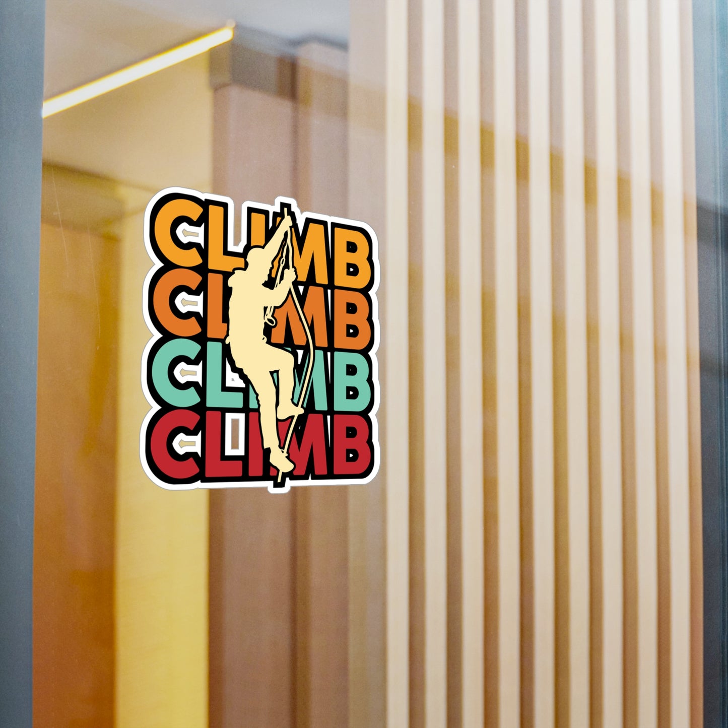 Climb - Climbing Sticker for Car Window Laptop Sticker. Water Bottle Sticker, Vinyl Bouldering Decal, Climber Sticker - Climbing Gift