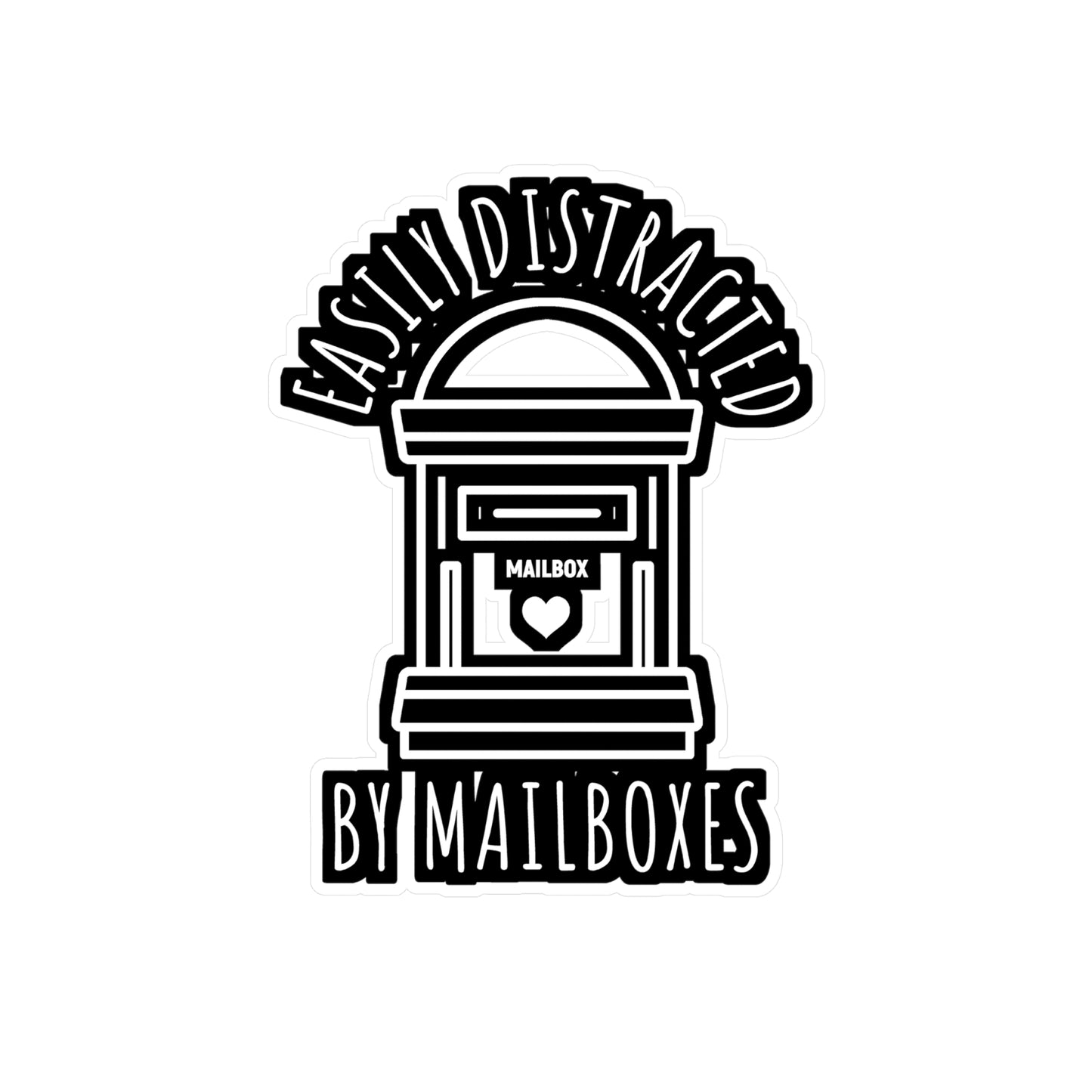 Easily Distracted By Mailboxes | Postal worker Sticker | Funny postal worker Decals | Postal worker Gift