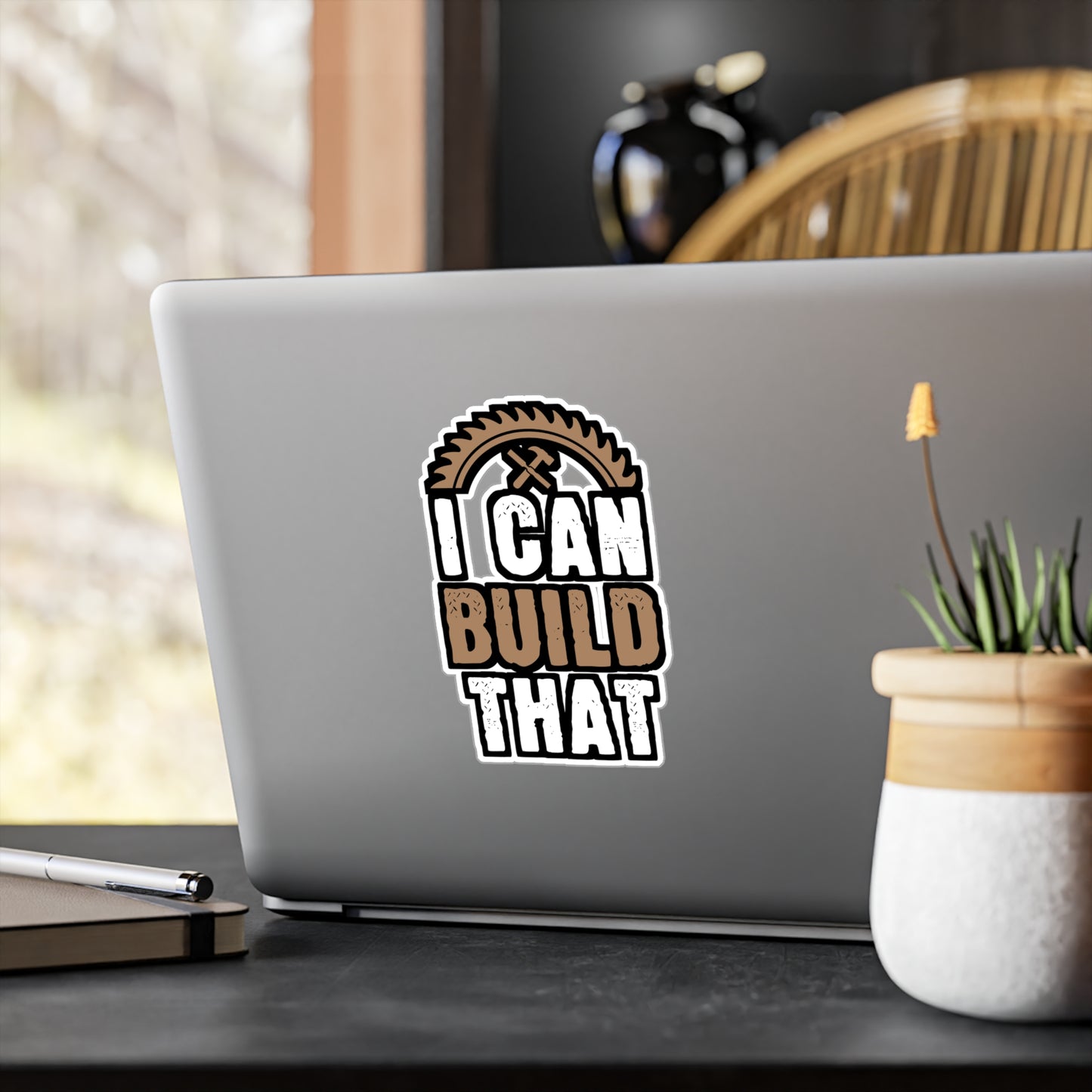 I Can Build That - Carpenter Sticker for Laptop Sticker. Water Bottle Sticker, Vinyl Woodworker Decal - Carpenter Gift