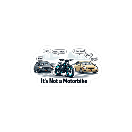 E-Bike Sticker It’s Not a Motorbike Funny Decals Waterproof Vinyl for Laptop Water Bottle Electric Bicycle E Cycling E Cyclist