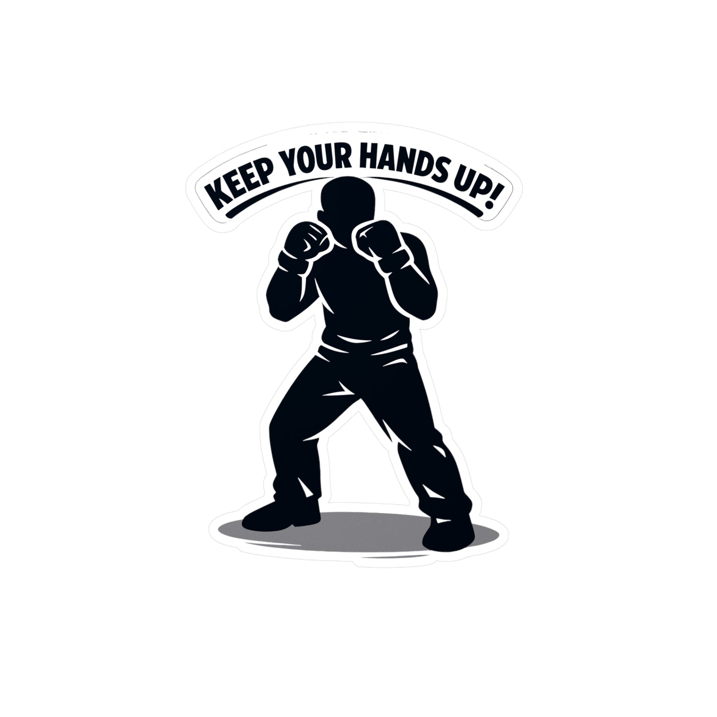 Krav Maga Sticker "Keep Your Hands Up!" Waterproof Vinyl Decals for Laptop, Water Bottle – Martial Arts Self Defense Fitness Gear