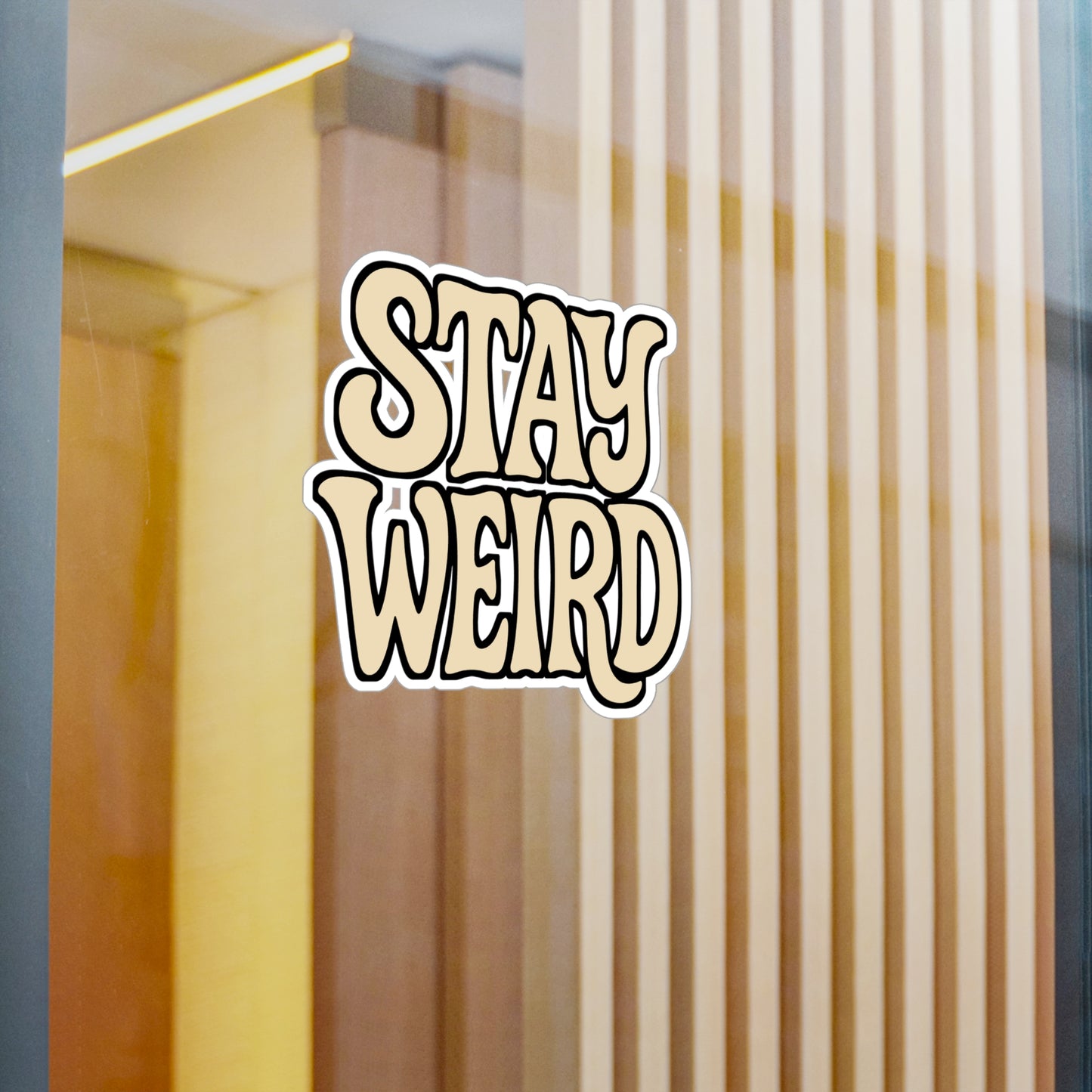 Stay Weird – Funny Sticker for Car, Laptop, Water Bottle & Quirky Cow Lover Gifts