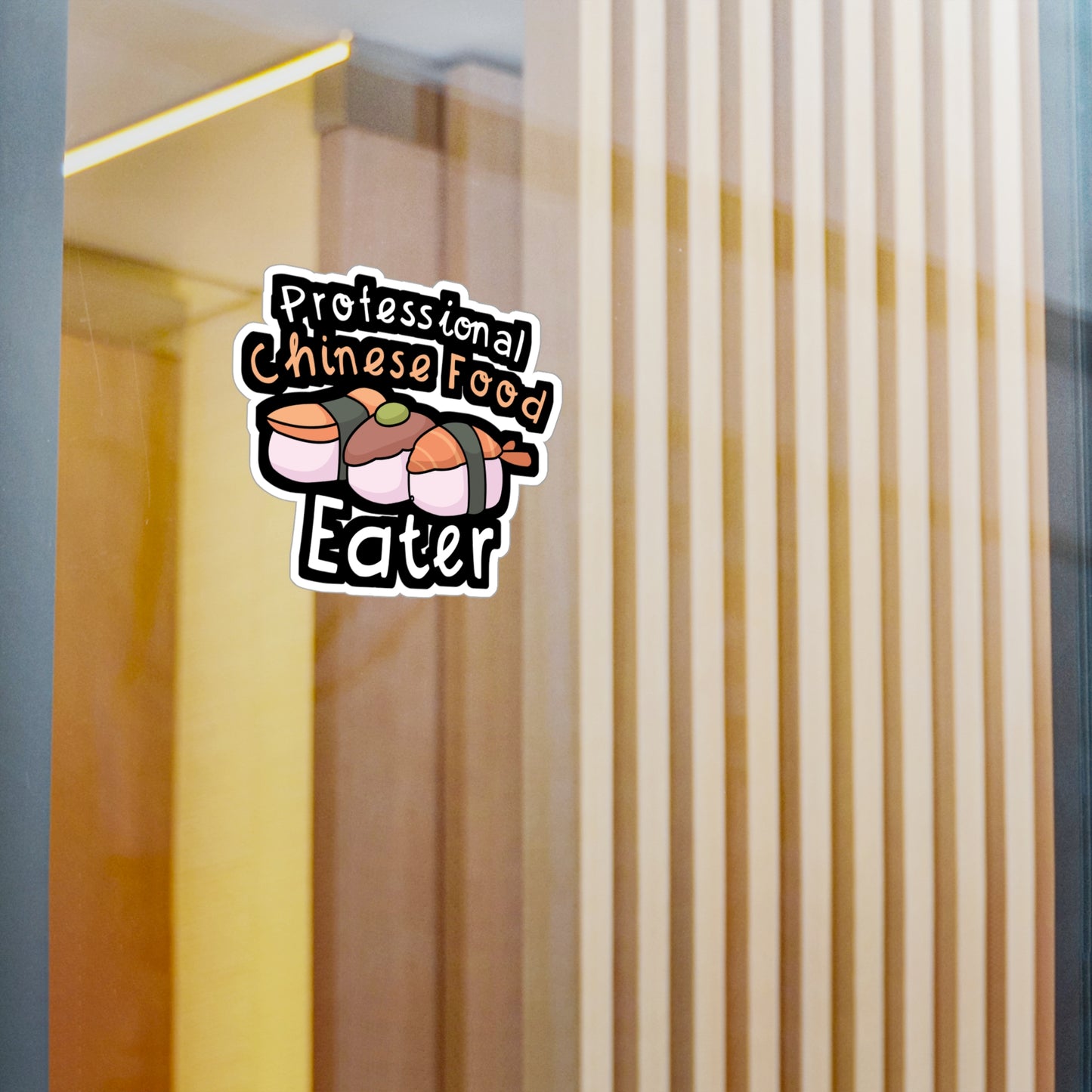 Professional Chinese Food Eater - Japanese Sticker for Car, Wall, Laptop, Window, Truck Japanese Gift Vinyl Food Decal Sticker