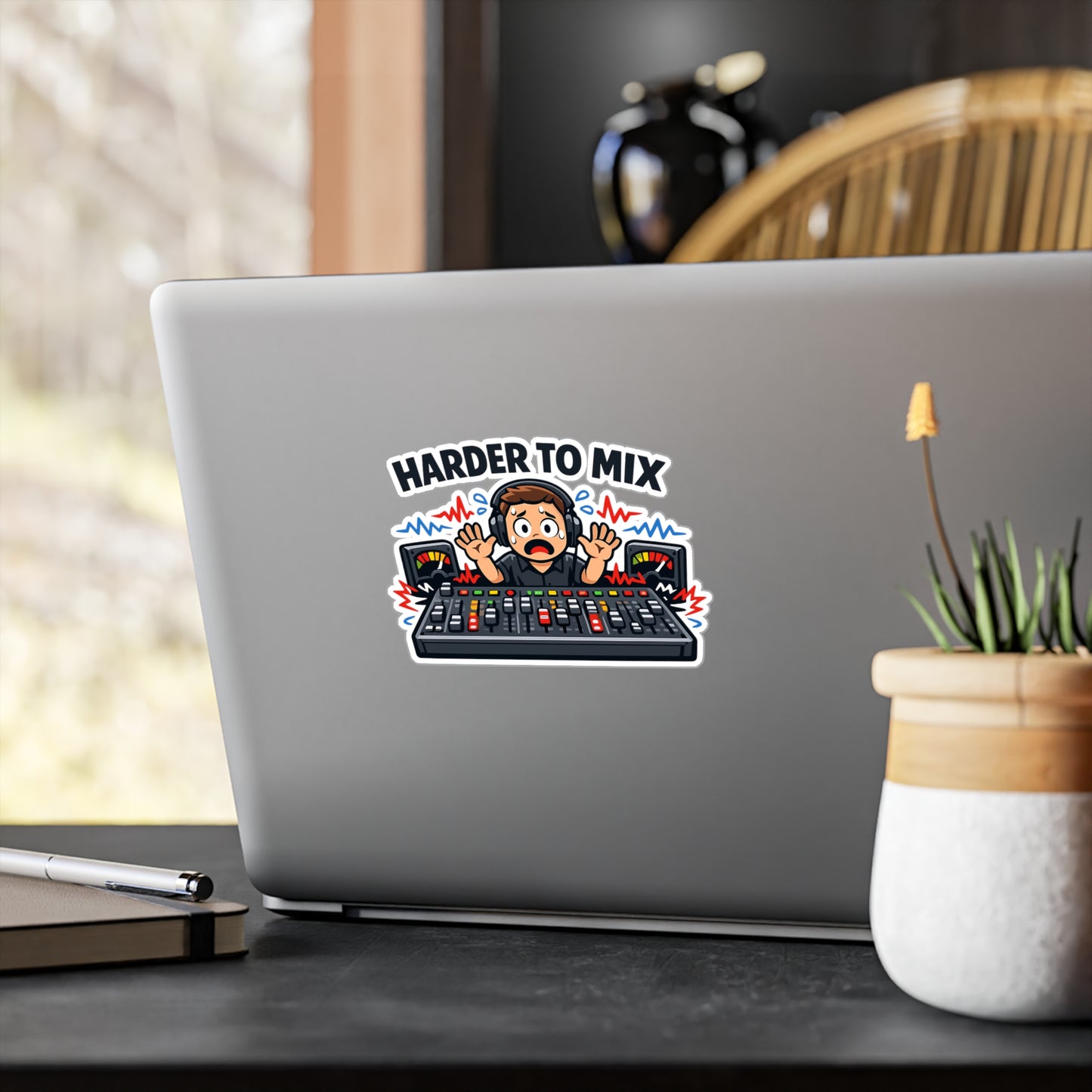 Karaoke Sticker Harder to mix Music Beer Booze Humor Decals, Waterproof Vinyl for Laptop, Water Bottle