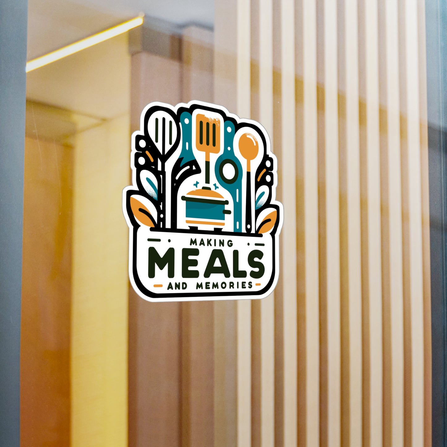 Making meals and memories - Lunch lady Sticker for Laptop Sticker. Water Bottle Sticker, Vinyl Lunch Decal - Lunch lady Gift