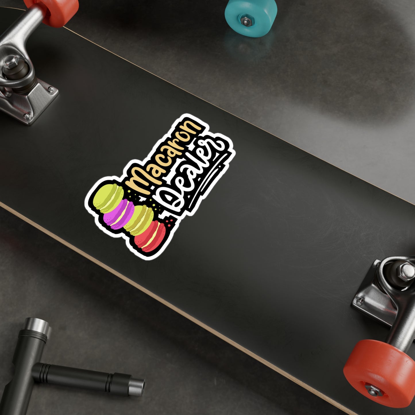 Macaron Dealer Dessert - Macaron Sticker for Laptop Sticker. Water Bottle Sticker, Vinyl Meringue Decal - Macaron Gift