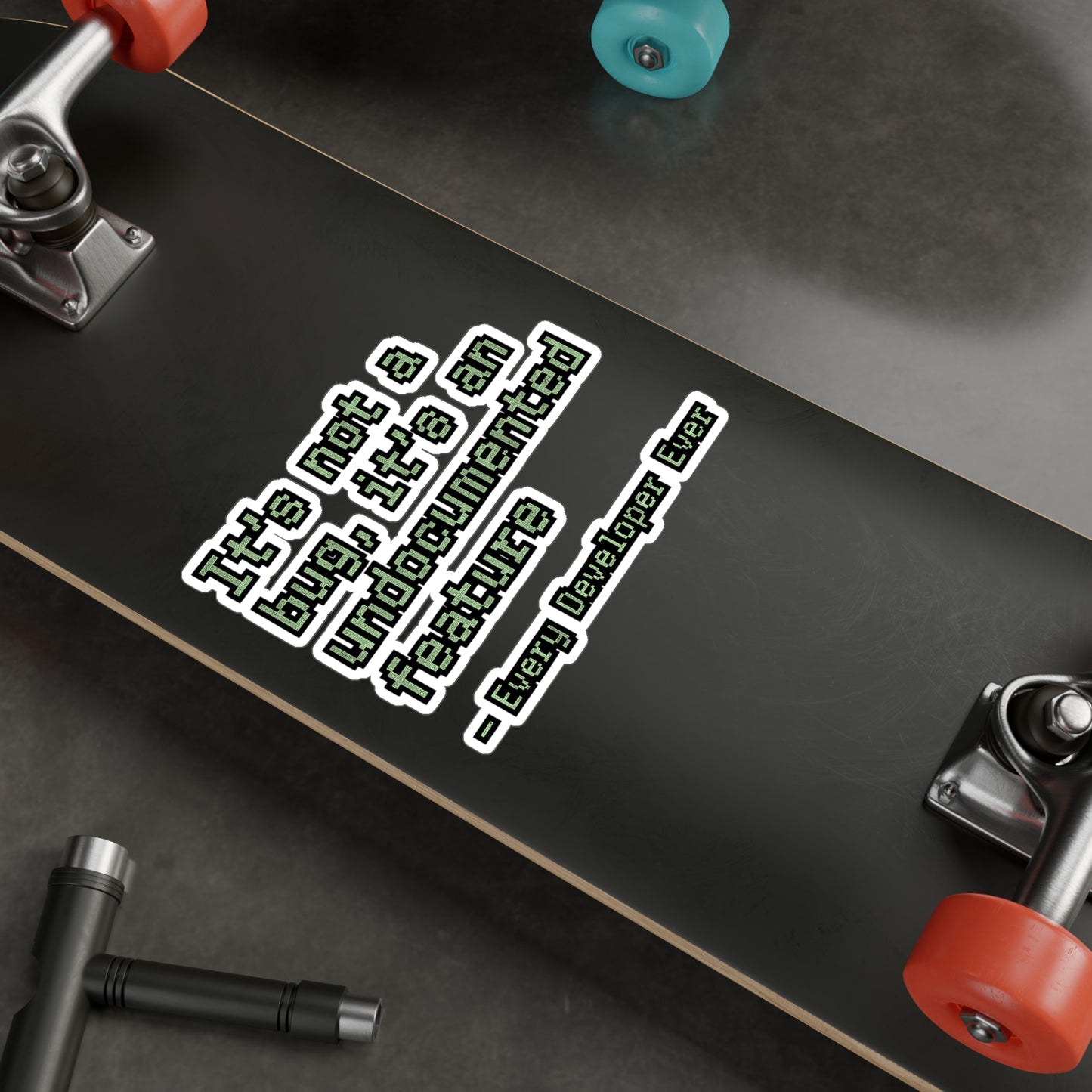 It's Not A Bug It's An Undocumented Feature – Funny Software Sticker for Laptop or Water Bottle | Developer Debugging Decal | Geek Gift for Programmers