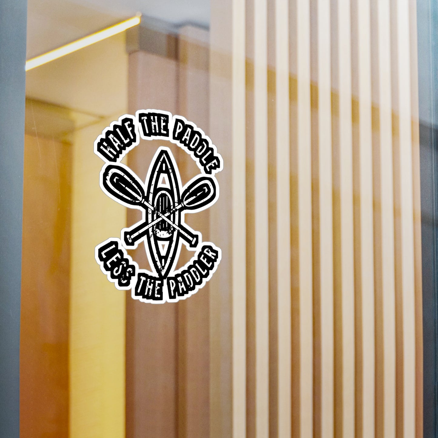 Half The Paddle Twice The Paddler - Canoe Sticker for Laptop Sticker. Water Bottle Sticker, Vinyl Canoeing Decal - Canoe Gift