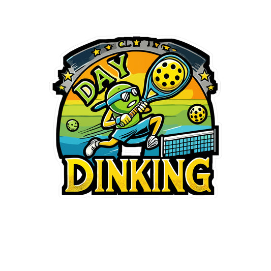 Day Dinking - Pickleball Sticker for Car Window Laptop Sticker. Water Bottle Sticker, Vinyl Dink Decal, Cucumber Sticker - Pickleball Gift