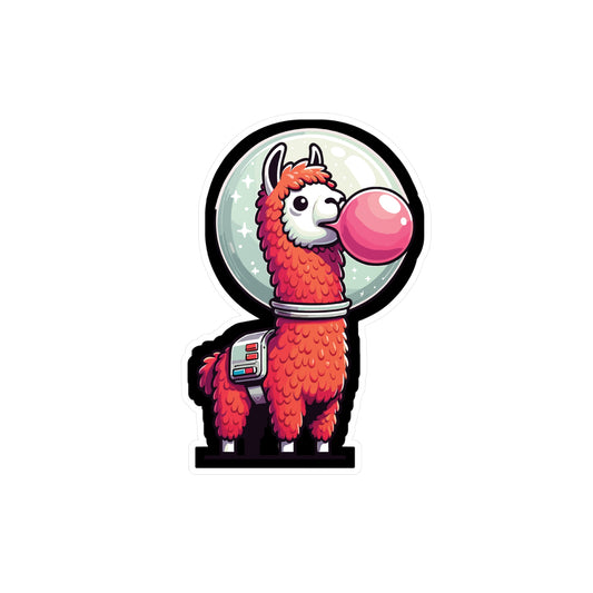 Llama Astronaut - Llama Sticker for Car Window Laptop Sticker. Water Bottle Sticker, Vinyl Space Decal, Bubblegum Sticker - Llama Gift