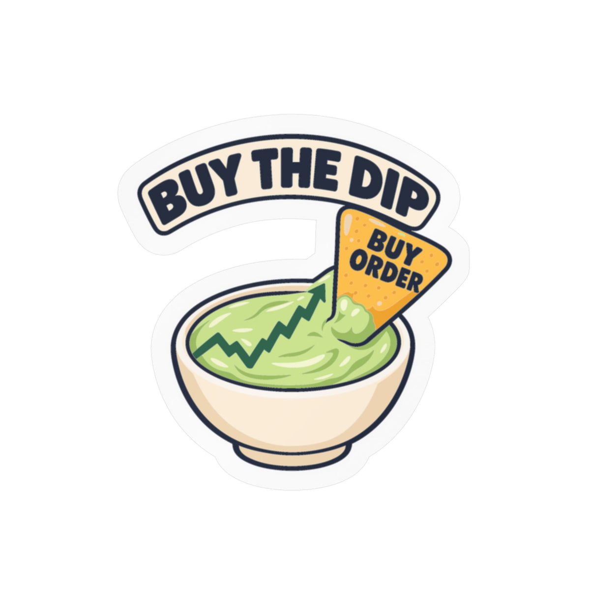 Day Trading Sticker - Buy the Dip Design for Stock Market and Forex Traders, Laptop and Water Bottle Decals