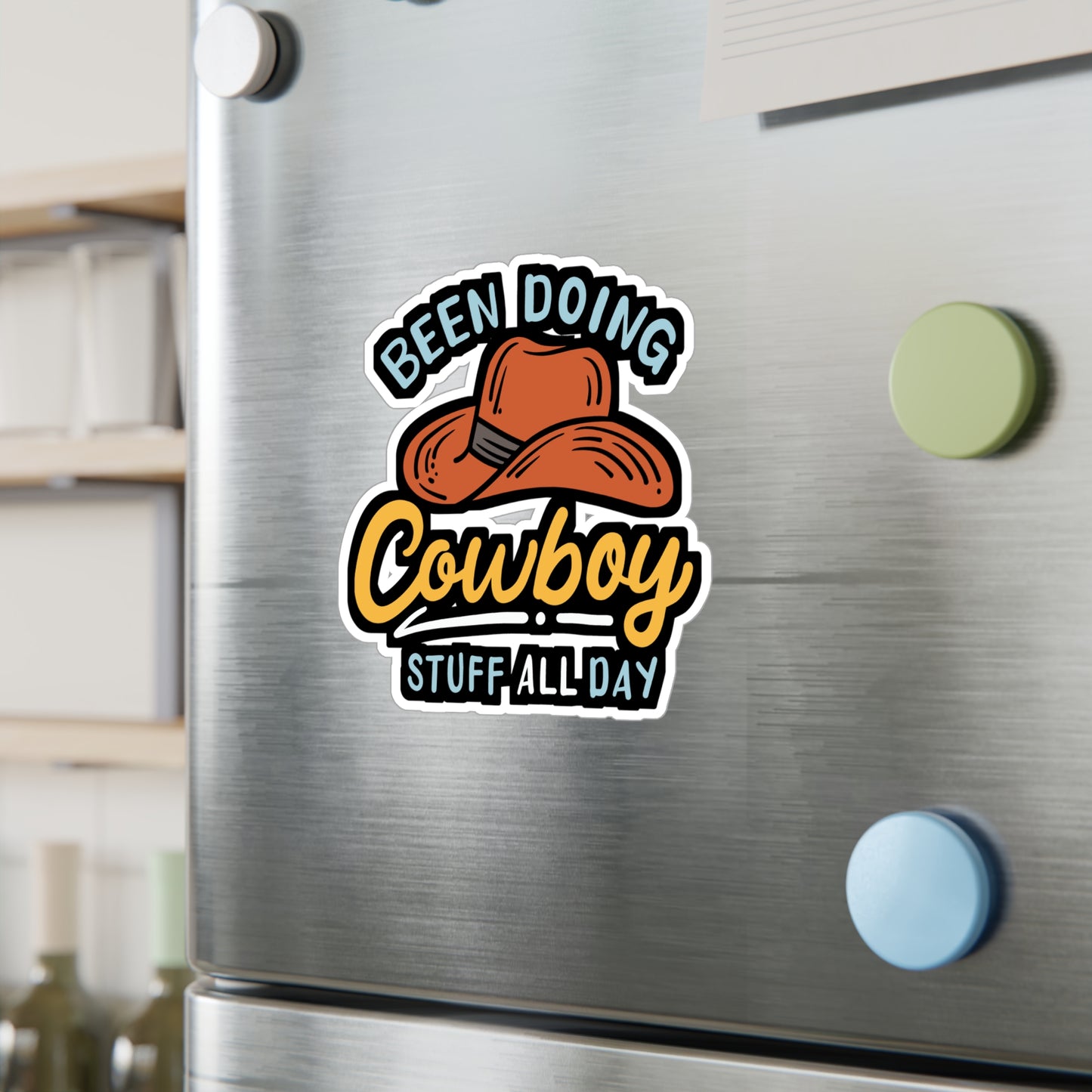 Doing Cowboy Stuff All Day - Cowboy Sticker for Laptop Sticker. Water Bottle Sticker, Vinyl Rodeo Decal - Cowboy Gift