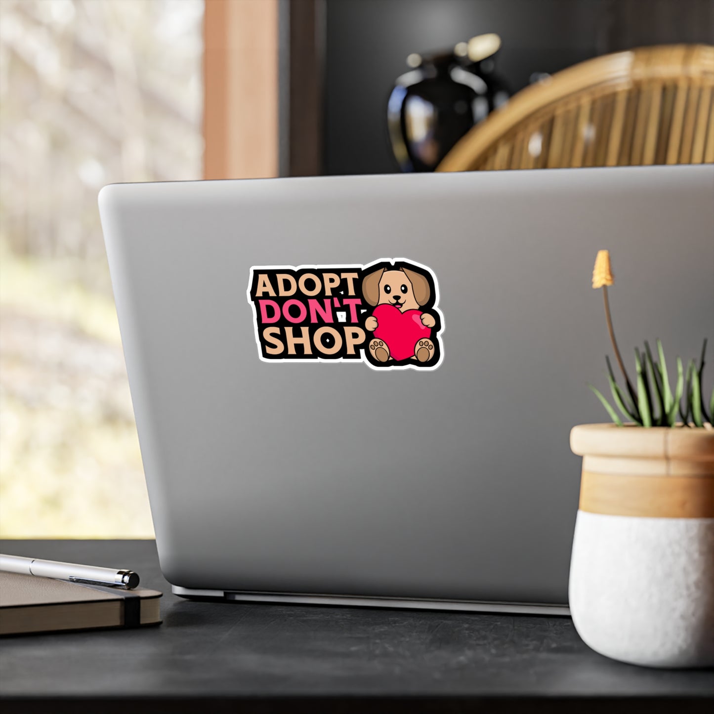 Adopt Don‘t Shop - Animal-rescue Sticker for Car, Wall, Laptop, Window, Truck Animal-rescue Gift Vinyl Foster Decal Sticker