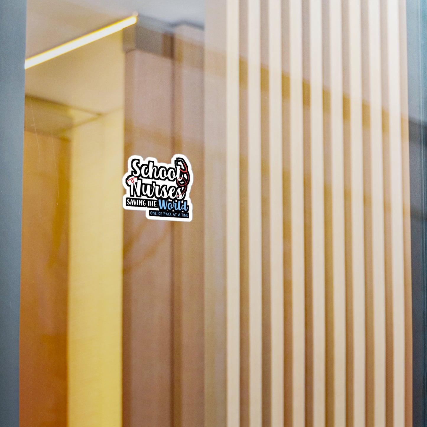 School Nurses Saving the World One Ice Pack at a Time | School-nurse Sticker | Nursery Decals | School-nurse Gift