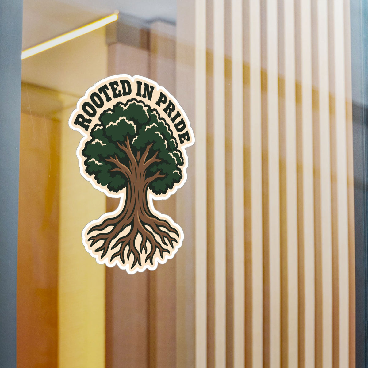 Tree Sticker - Rooted in Pride Design, Tree Worker and Branch Manager Decals for Laptop or Water Bottle