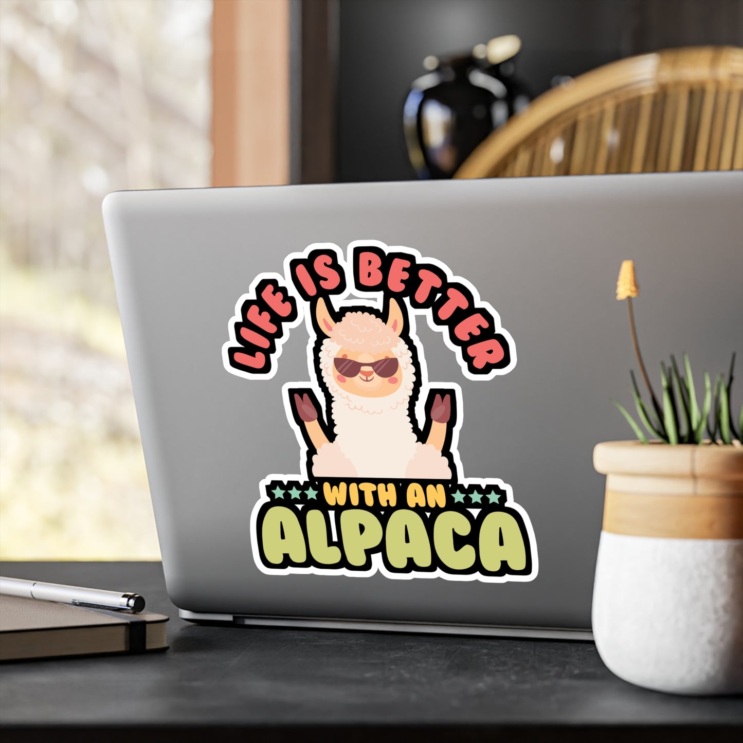 Life is Better With an Alpaca - Alpaca Sticker for Laptop Sticker. Water Bottle Sticker, Vinyl Alpacas Decal - Alpaca Gift