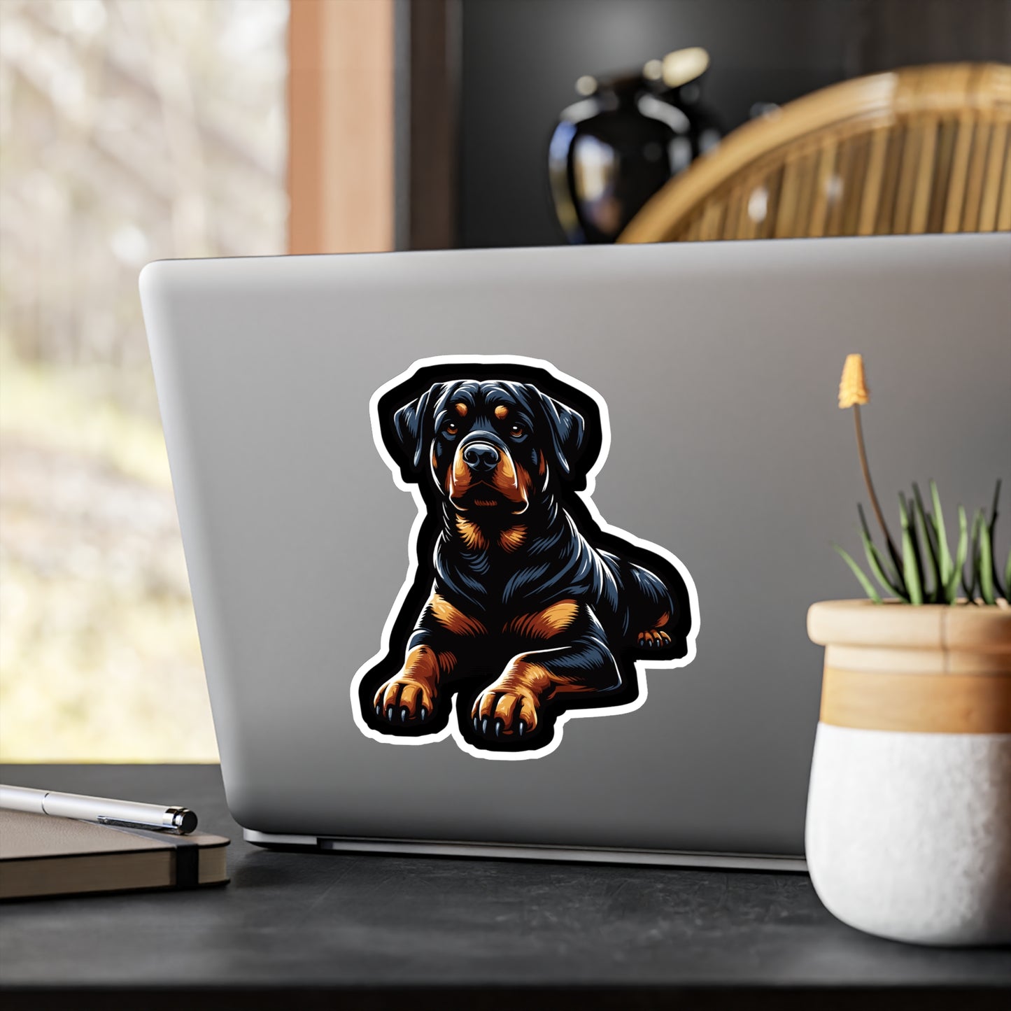Rottweiler - Rottweiler Sticker for Car Window Laptop Sticker. Water Bottle Sticker, Vinyl Guard Decal, Powerful Sticker - Rottweiler Gift