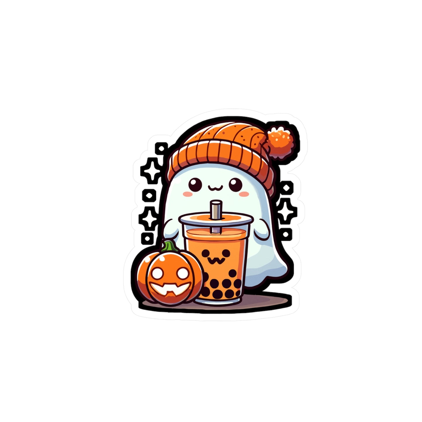 Halloween Costume Ghost Sweets Tee - Halloween Sticker for Laptop Sticker. Water Bottle Sticker, Vinyl Ghost Decal - Halloween Gift