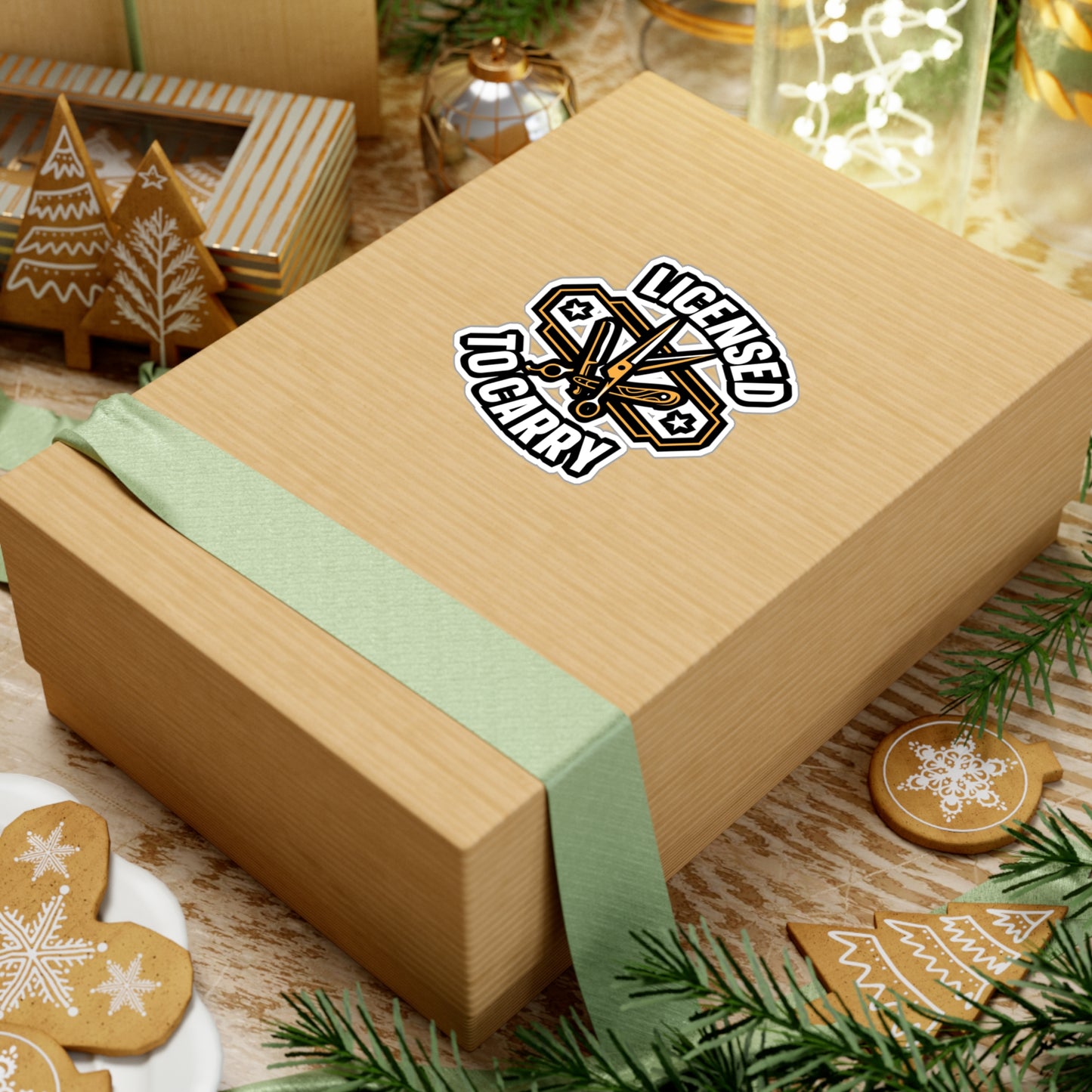 Licensed To Carry - Hairdresser Sticker for Laptop Sticker. Water Bottle Sticker, Vinyl Brushing Decal - Hairdresser Gift