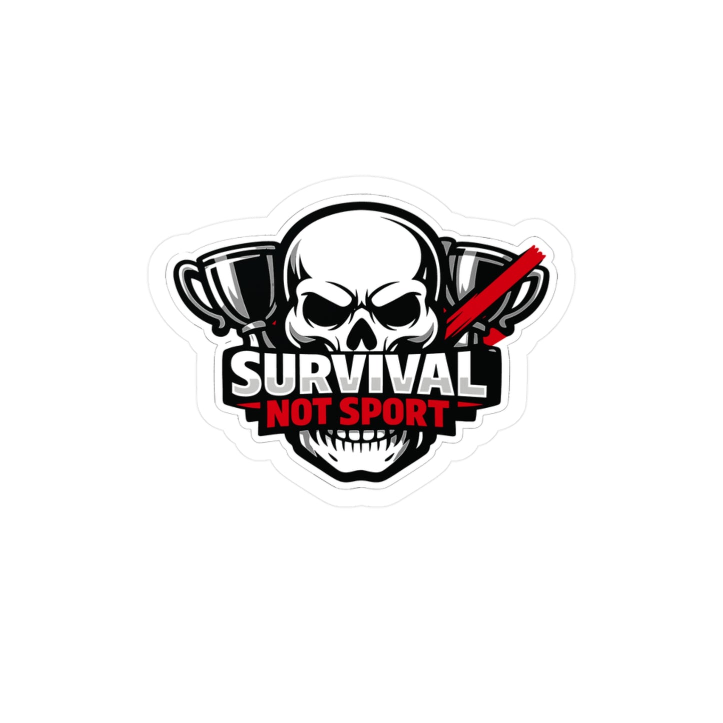 Krav Maga Sticker Survival Not Sport - Waterproof Vinyl Decals for Laptop, Water Bottle, Martial Arts Self Defense Fitness Gear