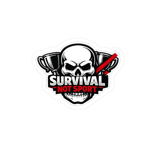 Krav Maga Sticker Survival Not Sport - Waterproof Vinyl Decals for Laptop, Water Bottle, Martial Arts Self Defense Fitness Gear