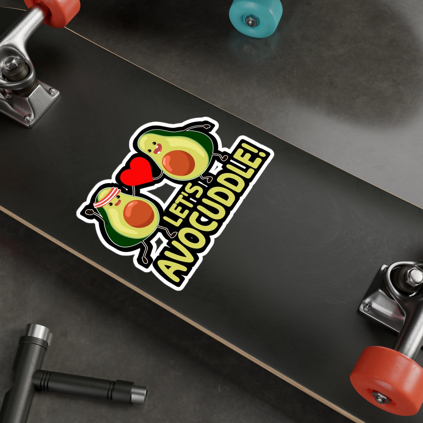 Let s avocuddle! - Plant-based Sticker for Laptop Sticker. Water Bottle Sticker, Vinyl Vegan Decal - Plant-based Gift