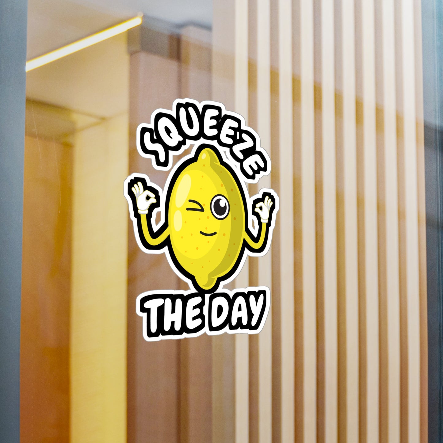 Squeeze The Day | Lemonade Sticker | Lemon Decals | Squeazy Laptop Sticker | Lemonade Gift | Lemon Gift