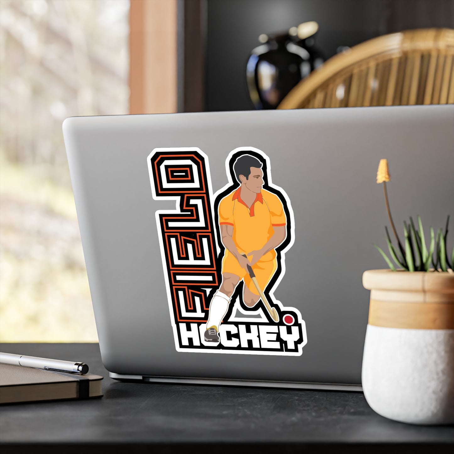 Field Hockey Player - Field hockey Sticker for Laptop Sticker. Water Bottle Sticker, Vinyl Hockey Decal - Field hockey Gift