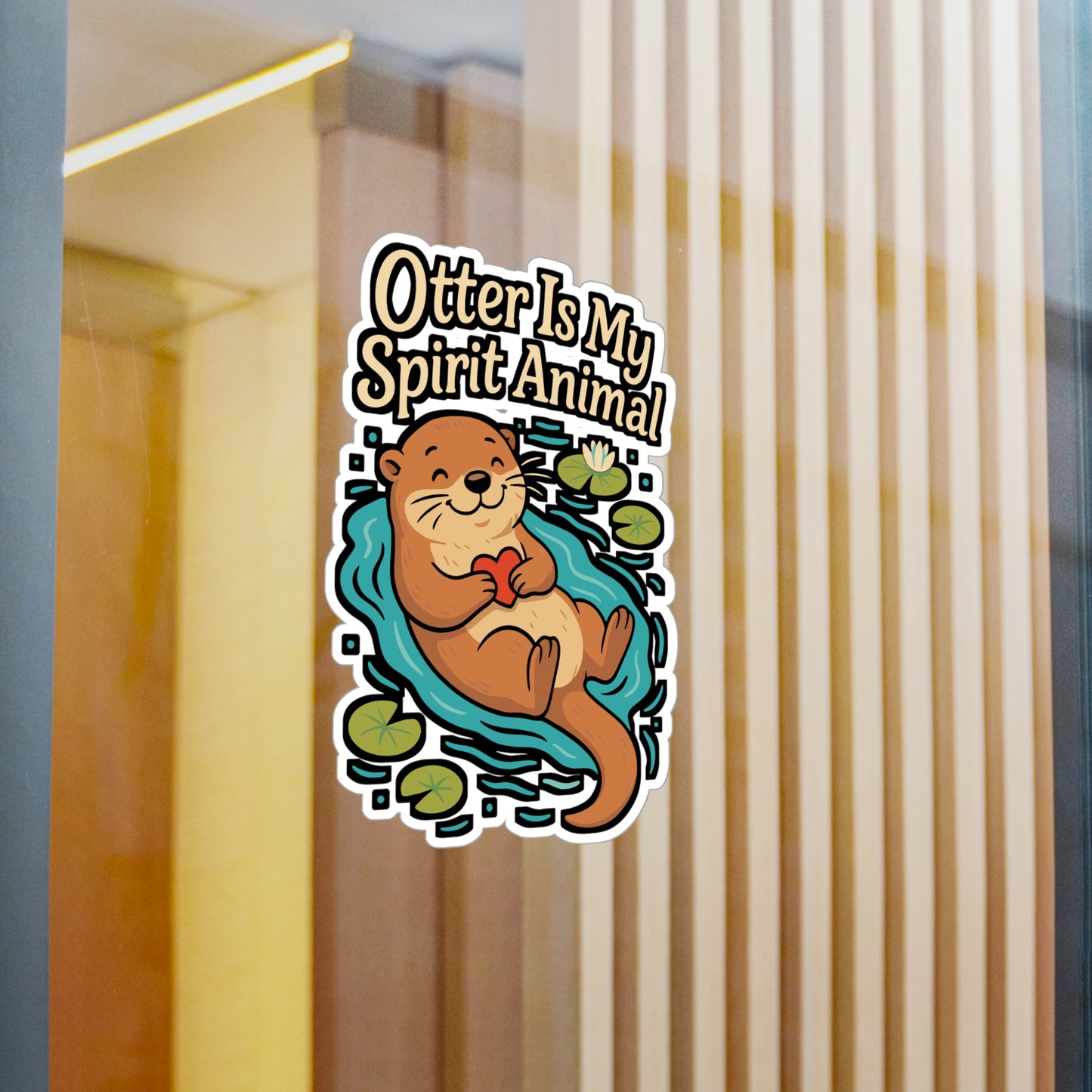 Otter Is My Spirit Animal – Cute Otter Sticker for Laptop, Water Bottle, or Car | Funny Sea Otter Gift, Vinyl Decal