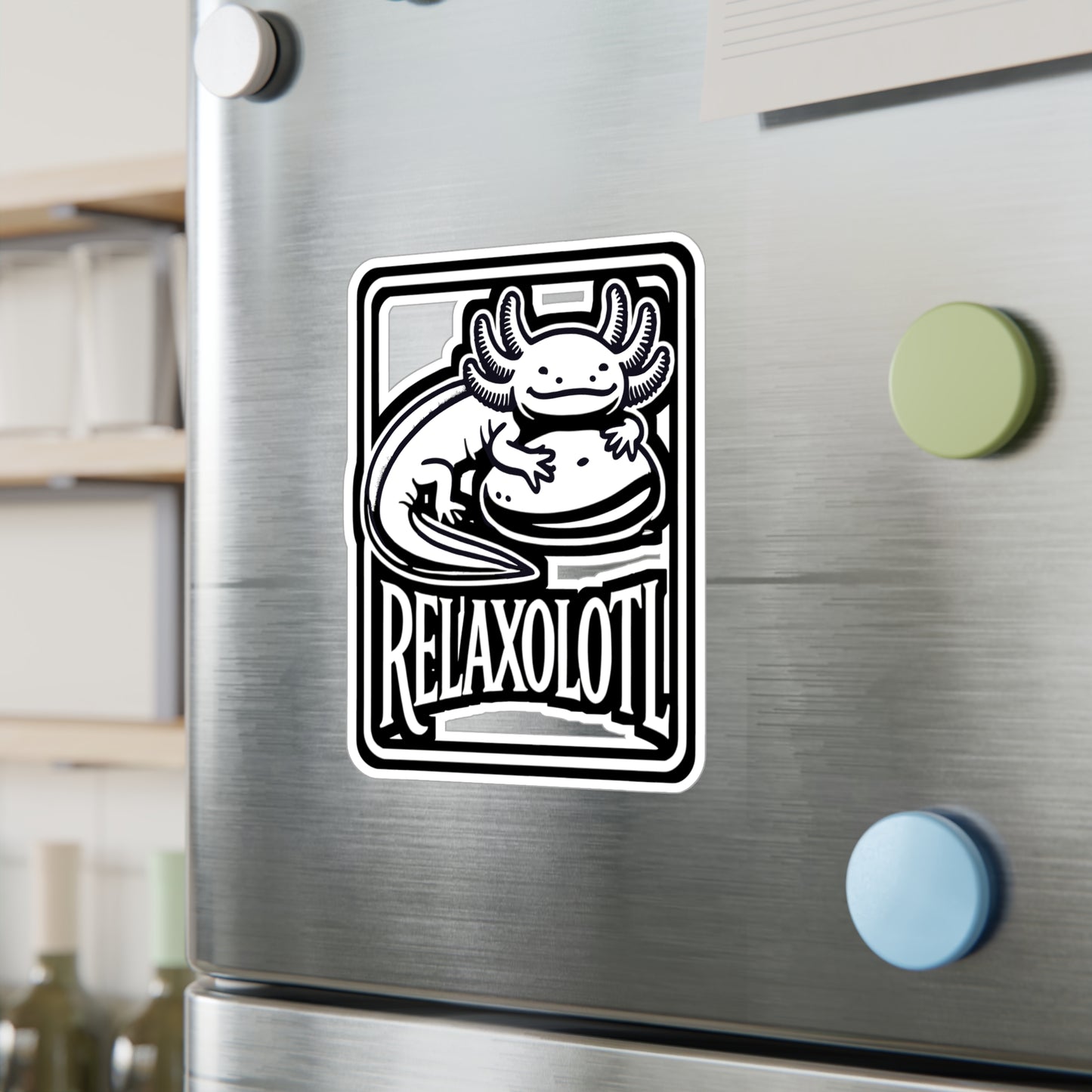 Relaxolotl - Axolotl Sticker for Car Window Laptop Sticker. Water Bottle Sticker, Vinyl Salamander Decal, Amphibians Sticker - Axolotl Gift