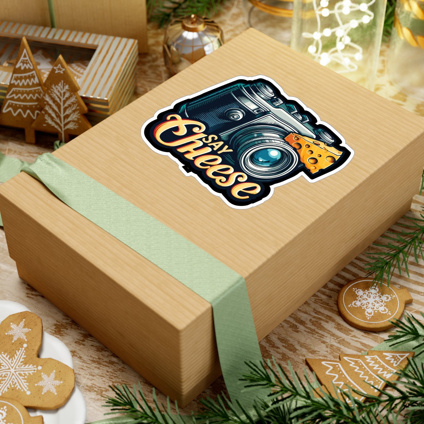 Say Cheese - Camera Sticker for Car Window Laptop Sticker. Water Bottle Sticker, Vinyl Cheese Decal, Photography Sticker - Camera Gift