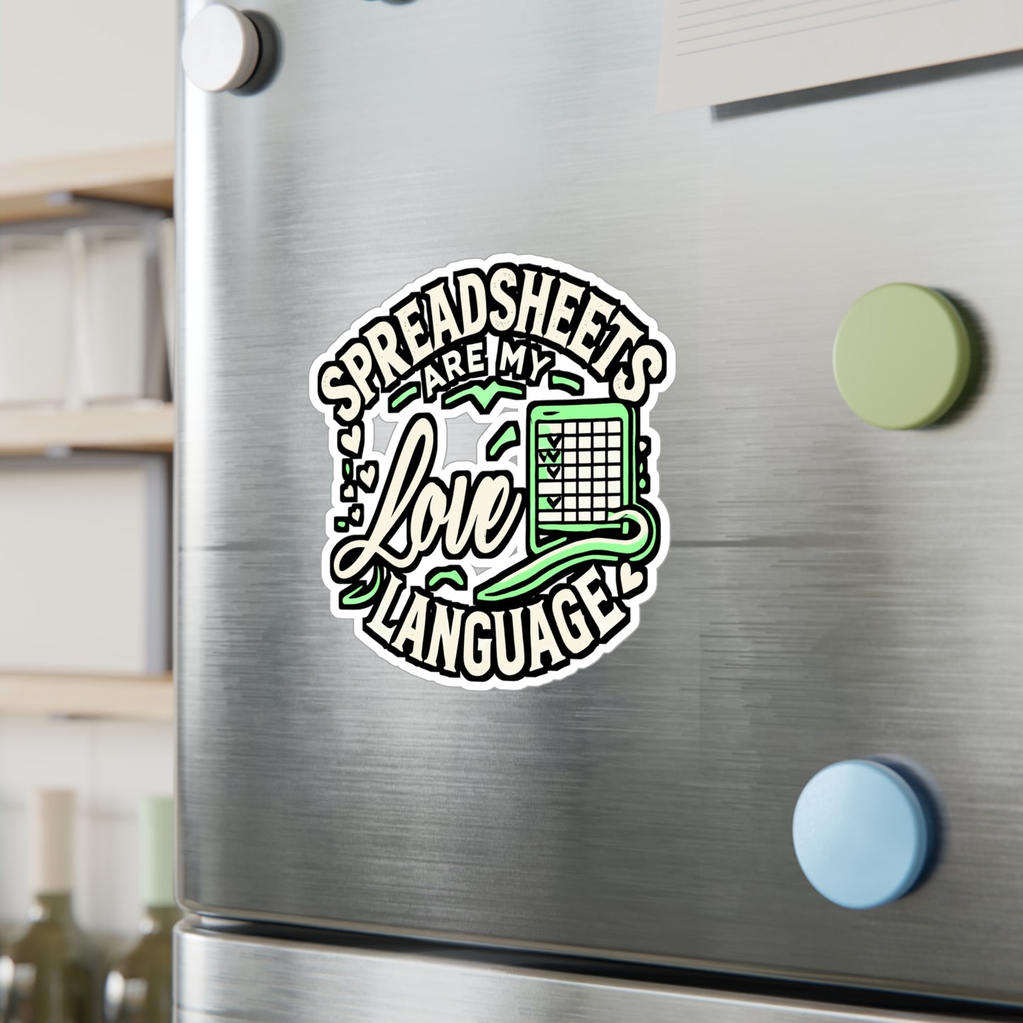 Spreadsheets Are My Love Language – Accountant Vinyl Sticker for Laptop or Water Bottle | Funny Reconciling Gift for Accountants