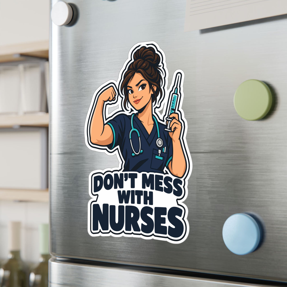 Nurse Sticker Don’t Mess With Nurses Vinyl Decals for Laptop, Water Bottle, Waterproof Gift for Nursing Student Graduation