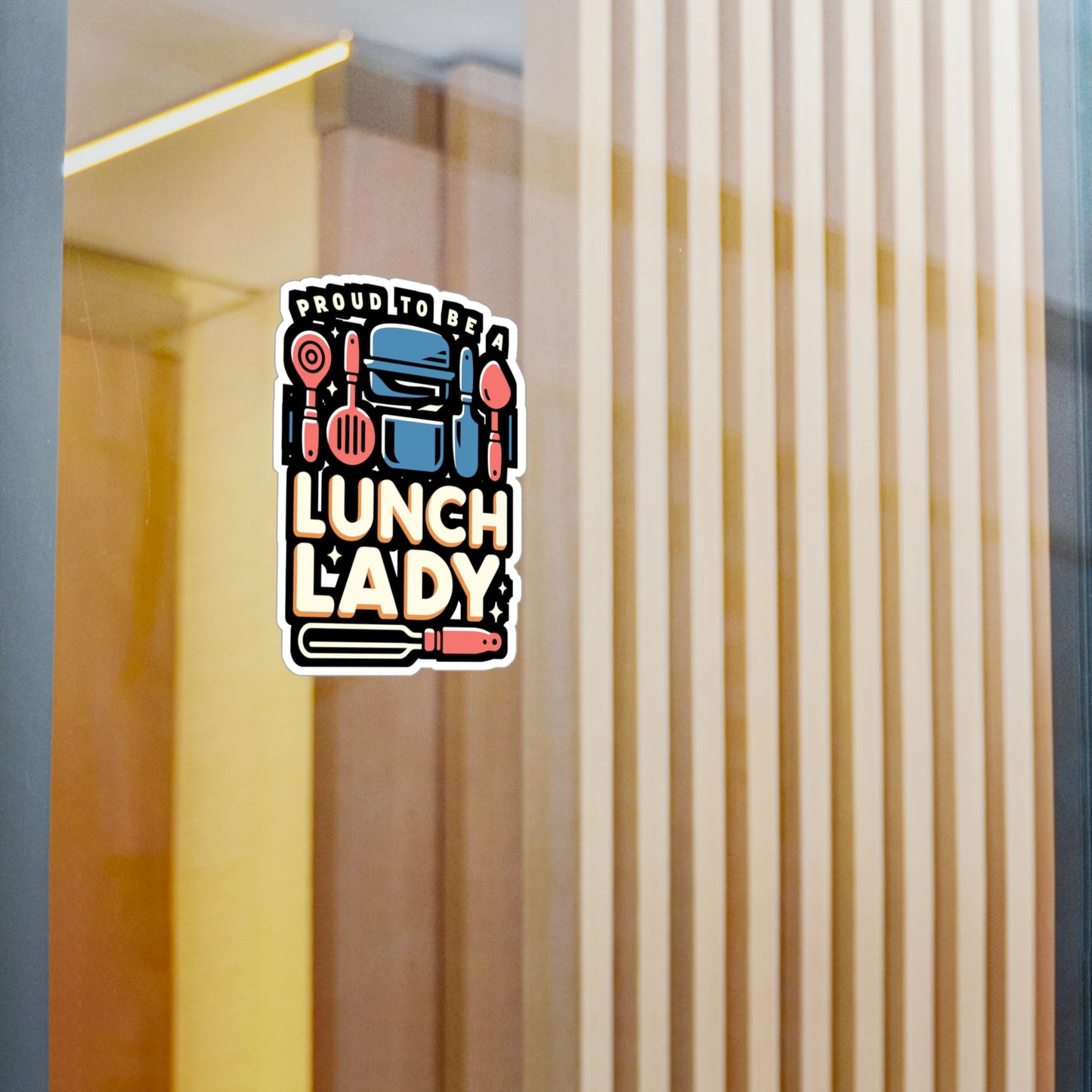 Proud to be a lunch lady  - Lunch lady Sticker for Laptop Sticker. Water Bottle Sticker, Vinyl Lunch Decal - Lunch lady Gift