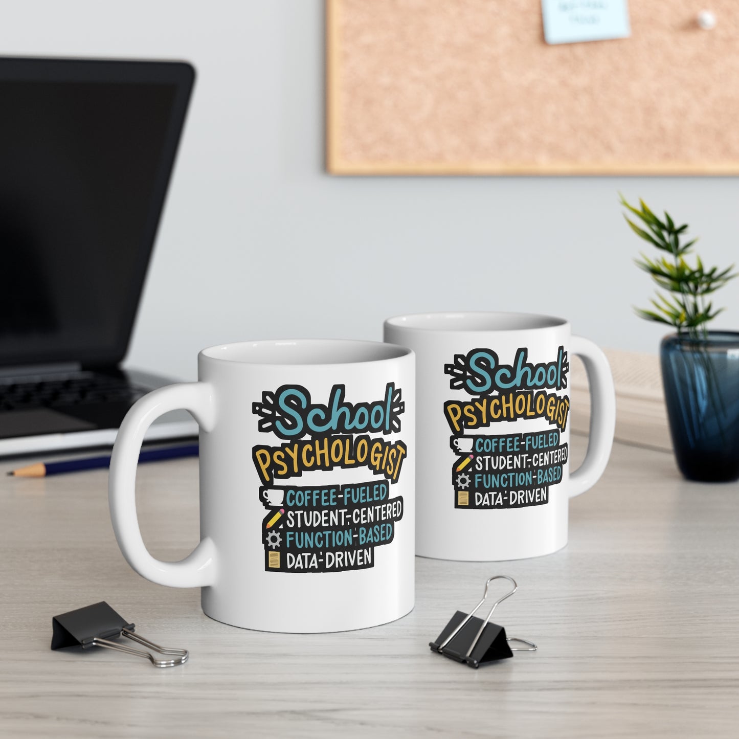 Coffee Fueled School Psychologist - School-psychologist Mug for Coffee 11oz. School-psychologist Cup, White ceramic, Psychiatrist Mug - School-psychologist Gift