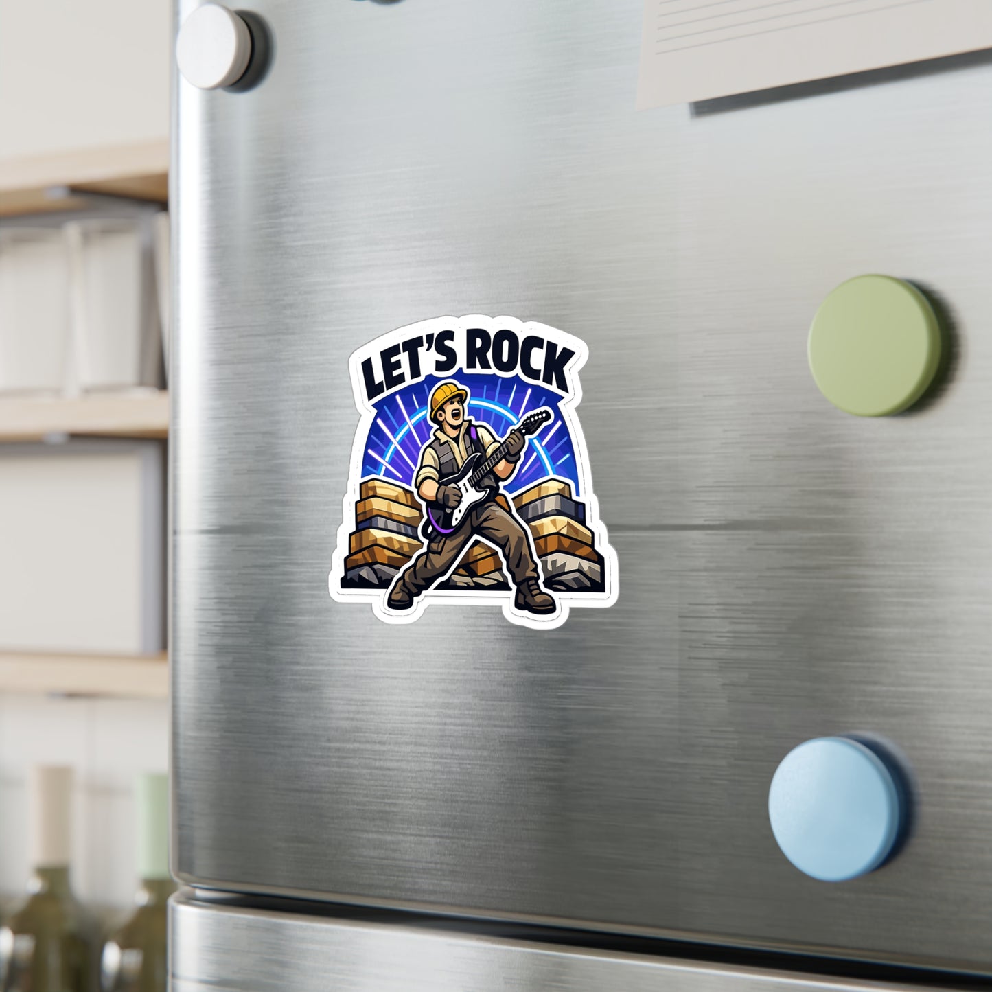 Geologie Sticker Let's Rock Geology Rocks Minerals Tectonics Vinyl Sticker Decals for Laptop Water Bottle Waterproof