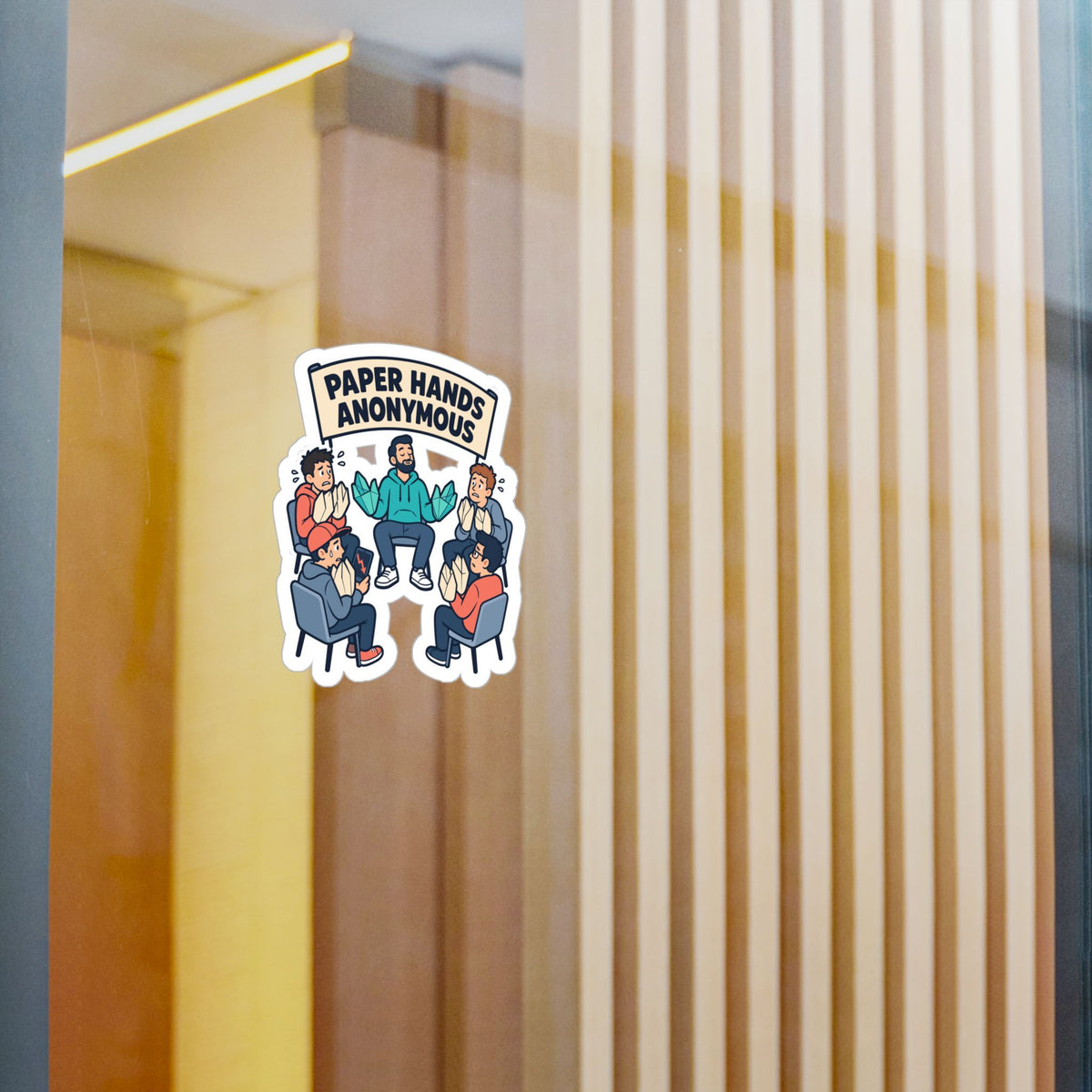 Day Trading Sticker - Paper Hands Anonymous Decals for the Stock Market and Forex Trader, Laptop or Water Bottle