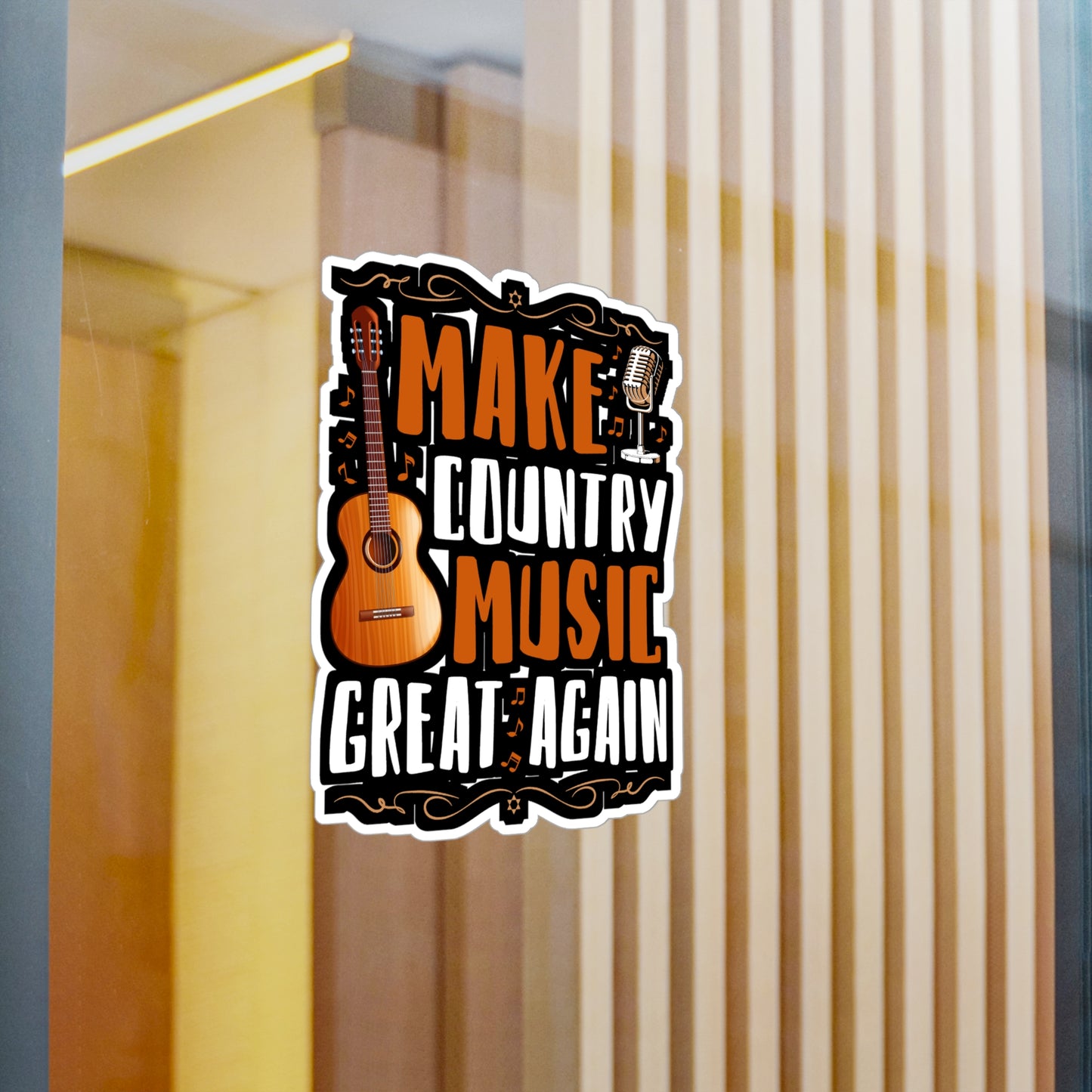 Make Country Music Great Again - Country Sticker for Laptop Sticker. Water Bottle Sticker, Vinyl Country music Decal - Country Gift