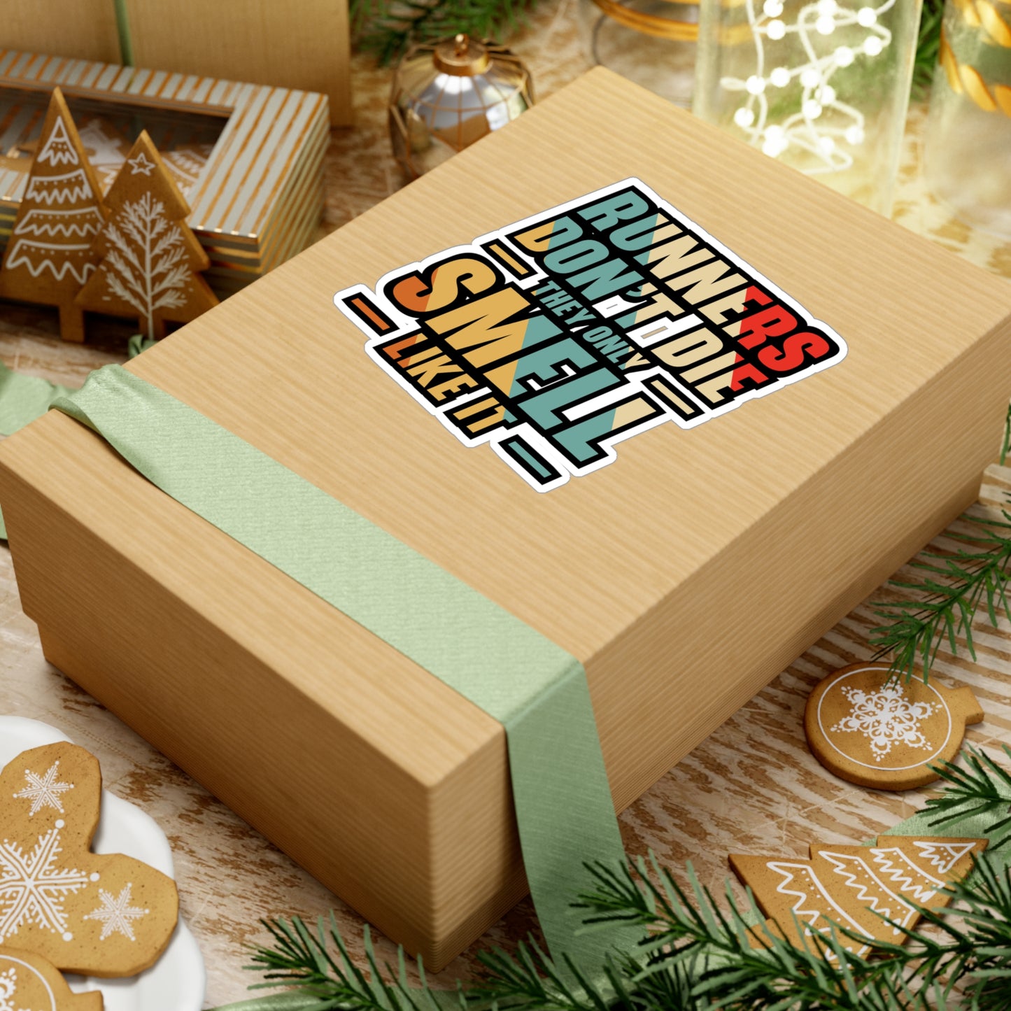 Runners Don't Die They Only Smell Like It - Marathon Sticker for Laptop Sticker. Water Bottle Sticker, Vinyl Running Decal - Marathon Gift