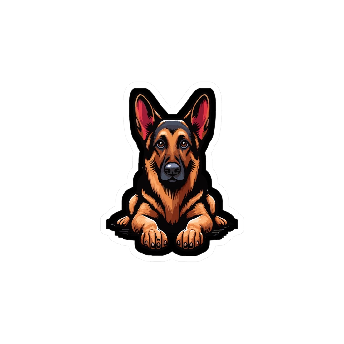 German Shepherd - German Sticker for Car Window Laptop Sticker. Water Bottle Sticker, Vinyl Shepherd Decal, Guard Sticker - German Gift