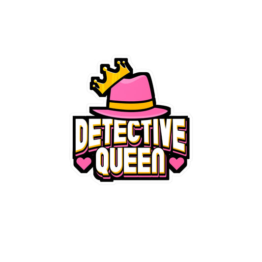 Detective Queen | Detective Sticker | Spying Decals | Investigator Laptop Sticker | Detective Gift | Spying Gift