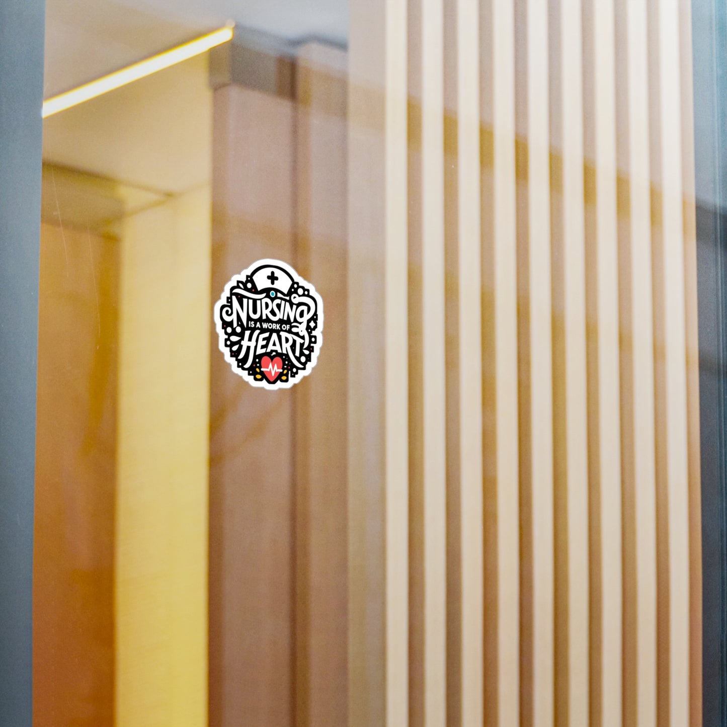 Nursing is a work of heart   - Nurse Sticker for Laptop Sticker. Water Bottle Sticker, Vinyl Nursing-student Decal - Nurse Gift