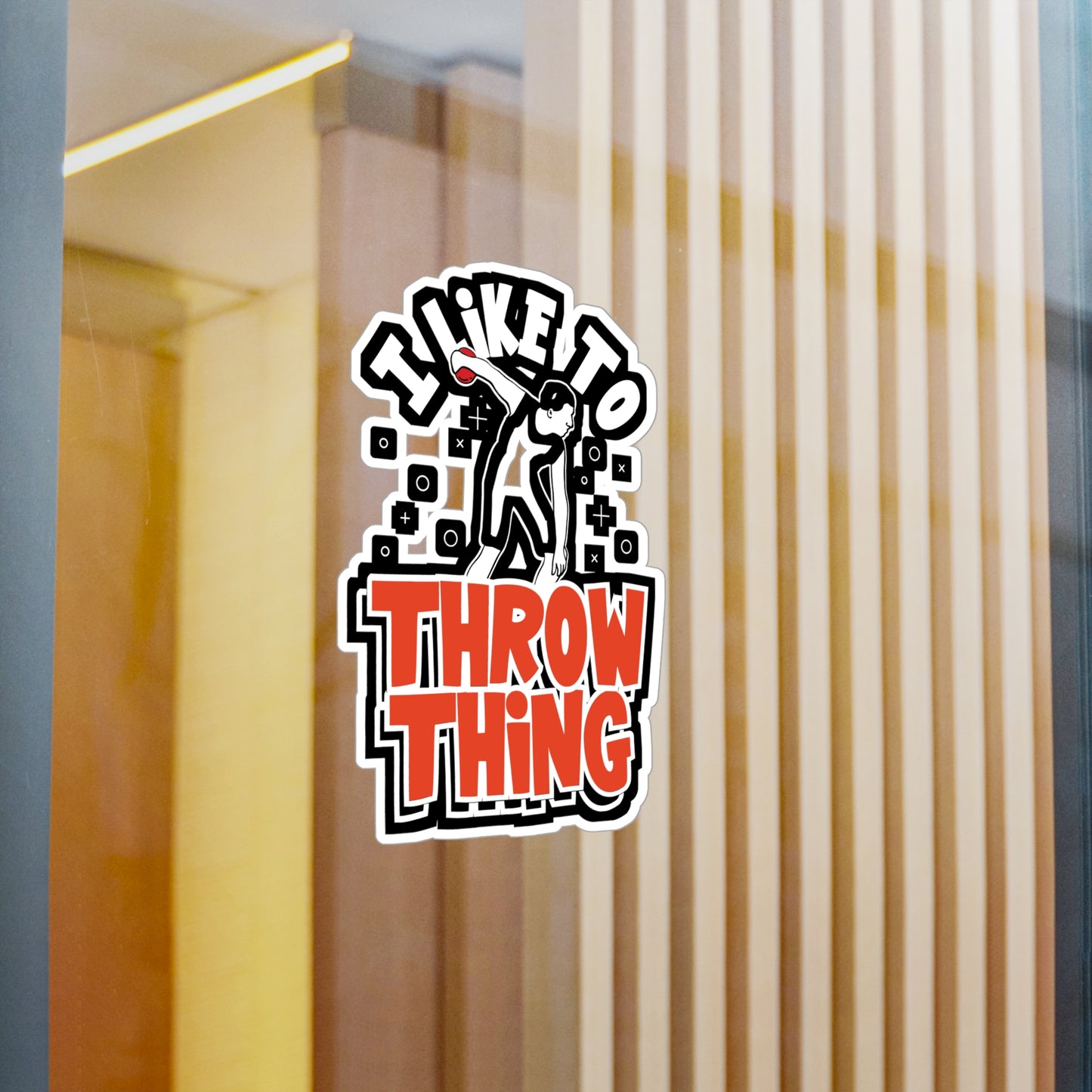I Like To Throw Things Track & Field Throwing - Track-and-field Sticker for Laptop Sticker. Water Bottle Sticker, Vinyl Discus-throw Decal - Track-and-field Gift