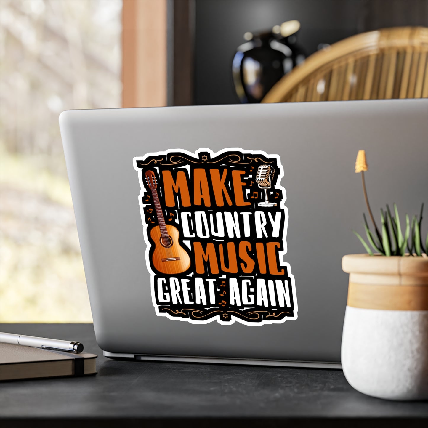 Make Country Music Great Again - Country Sticker for Laptop Sticker. Water Bottle Sticker, Vinyl Country music Decal - Country Gift